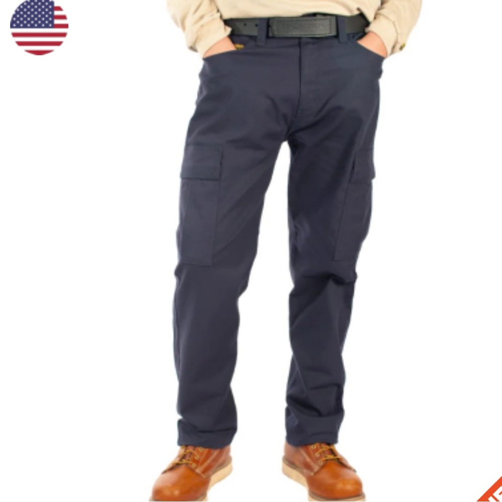 NWT Benchmark FR Navy‎ Tactical Cargo Pants Size 34 x 30